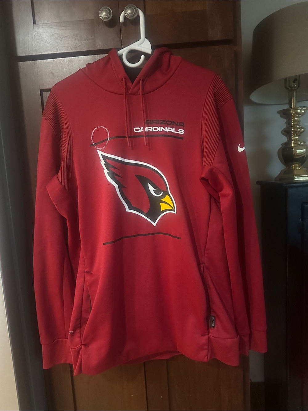 Nike Red Arizona Cardinals Crewneck Hoodie with Team Logo